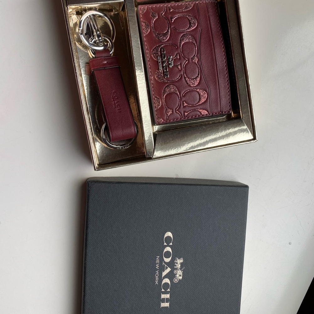 Maroon coach wallet